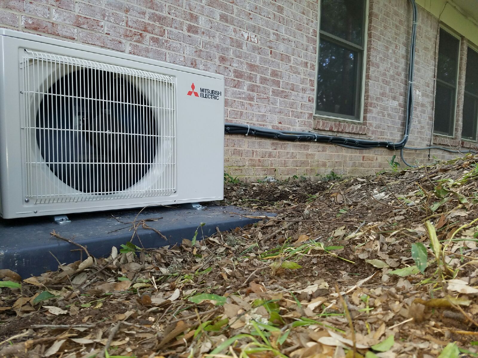 Outdoor Mitsubishi air conditioner