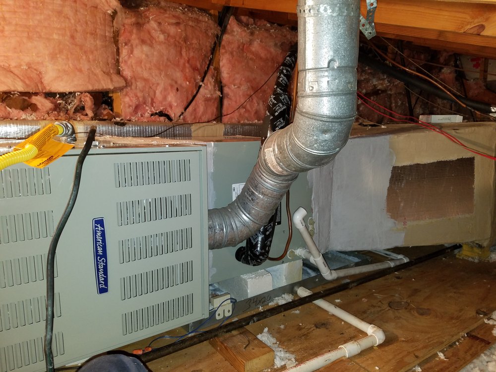 American Standard air conditioner unit indoors