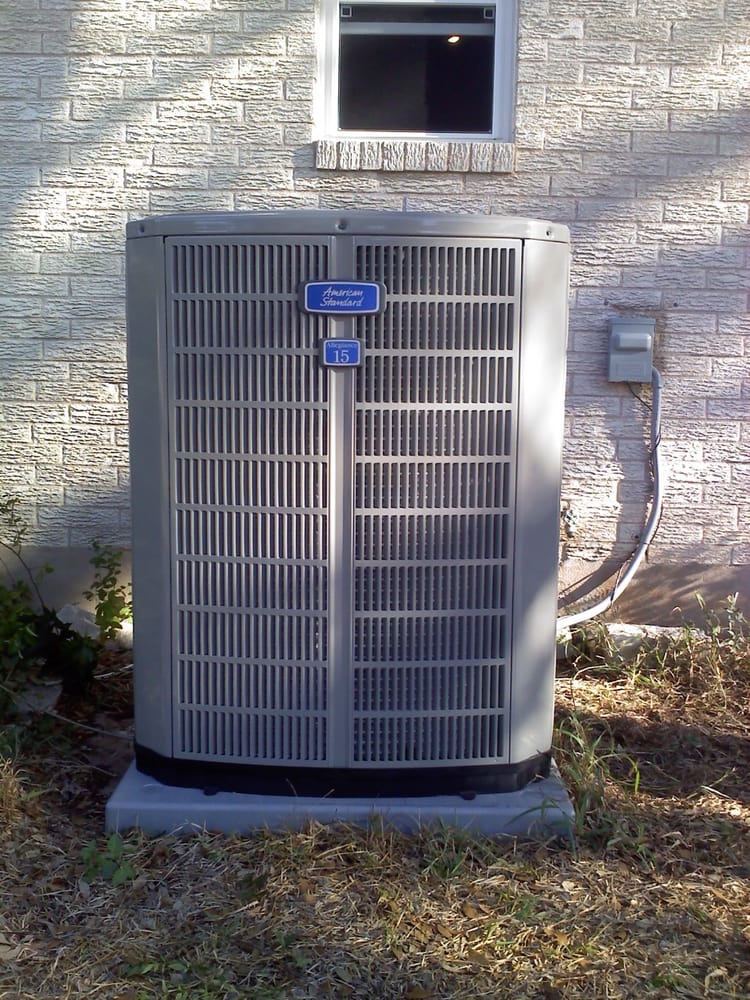 American Standard air conditioning unit outdoors