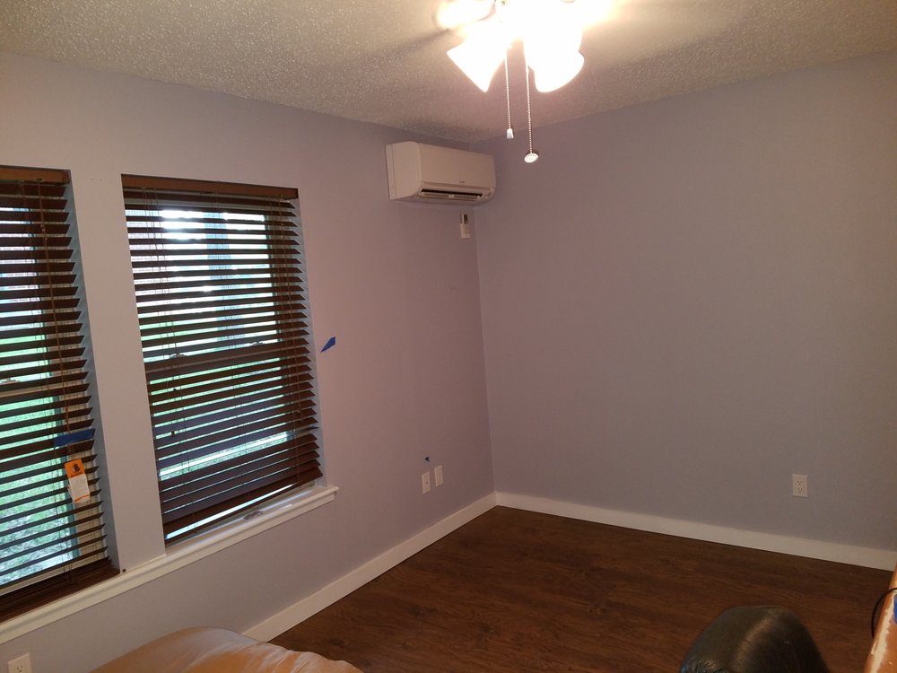 Interior home ductless mini split air conditioner